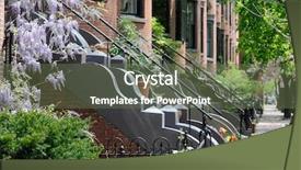  Presentation with victorian - Audience pleasing PPT theme consisting of victorian architecture of boston south backdrop and a tawny brown colored foreground