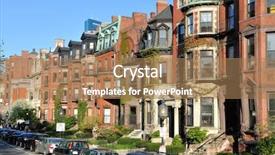  Presentation with boston - Amazing PPT theme having victorian city - back bay boston backdrop and a coral colored foreground