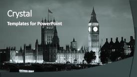 Presentation with westminster - Theme enhanced with victorian city - house of parliament in westminster background and a gray colored foreground