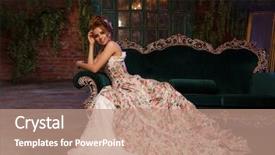  Presentation with masquerade ball - Cool new theme with victorian era - luxury model in vintage style backdrop and a coral colored foreground