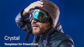  Presentation with victorian era - Audience pleasing presentation consisting of victorian era - pilot of the 20s backdrop and a navy blue colored foreground