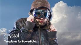  Presentation with victorian era - Amazing PPT layouts having victorian era - pilot of the 20s backdrop and a tawny brown colored foreground