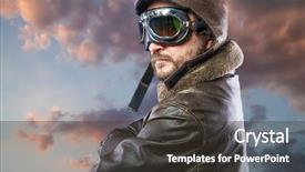  Presentation with victorian era - Slide deck consisting of victorian era - proud pilot of the 20s background and a dark gray colored foreground