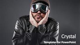  Presentation with fighter plane old airplane - Audience pleasing slides consisting of victorian era - retro old airplane pilot backdrop and a dark gray colored foreground