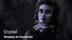  Presentation with victorian era - Presentation theme having victorian era concept black-and-white portrait of a beautiful woman in elegant historical dress and hairstyle posing in vintage interior baroque fashion background and a wine colored foreground