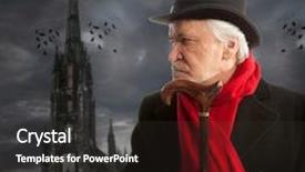  Presentation with victorian - PPT layouts having victorian-portrait-of-a-senior background and a dark gray colored foreground