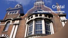  Presentation with victorian - Slide deck featuring victorian school house background and a ocean colored foreground