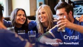  Presentation with victory sport - Slide set consisting of victory at bar or pub background and a  colored foreground