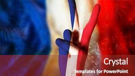  Presentation with victory - Audience pleasing presentation design consisting of victory for france - football supporters backdrop and a  colored foreground