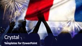  Presentation with football drils - Presentation consisting of victory for france - football supporters background and a  colored foreground