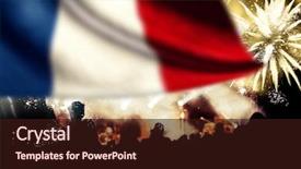  Presentation with victory - Colorful slide set enhanced with victory for france - football supporters backdrop and a  colored foreground