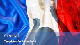  Presentation with france flag - Cool new slide deck with victory for france - football supporters backdrop and a  colored foreground