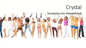  Presentation with victory - PPT theme enhanced with sport clerk - victory is ours big group background and a cream colored foreground