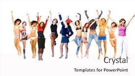  Presentation with victory team - Colorful presentation theme enhanced with victory is ours hurray team backdrop and a white colored foreground