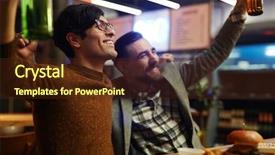  Presentation with victory team - Audience pleasing presentation consisting of victory of their favorite football backdrop and a  colored foreground