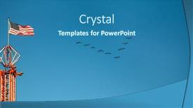  Presentation with birds - Theme consisting of victory-on-the-sky background and a ocean colored foreground