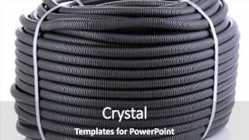  Presentation with electric cable - Audience pleasing slide set consisting of video abstract electric - black cable isolated on white backdrop and a  colored foreground