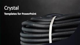  Presentation with electric cable - Amazing presentation design having video abstract electric - black cable on black background backdrop and a dark gray colored foreground