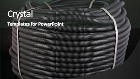  Presentation with cable - Cool new PPT layouts with video abstract electric - black cable on colorful background backdrop and a dark gray colored foreground