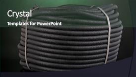  Presentation with cable - Amazing slide set having video abstract electric - black cable on colorful background backdrop and a tawny brown colored foreground