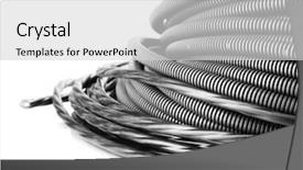  Presentation with agriculture black and white cow - PPT theme with video abstract electric - black cables close-up isolated background and a light gray colored foreground