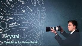  Presentation with doodles - Audience pleasing presentation consisting of video arrow - photographer boy shooting images while backdrop and a  colored foreground