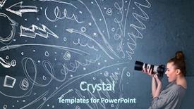  Presentation with shooting - Cool new slides with blurred abstract dotted background defocused backdrop for soft education design backdrop and a cream colored foreground