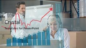  Presentation with medical laptop - Slide deck featuring video arrow - two transfused patients lying background and a light blue colored foreground