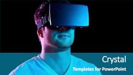  Presentation with ultra - Presentation design featuring video background purple - 3d technology virtual reality entertainment background and a teal colored foreground