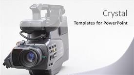  Presentation with entertainment - Presentation featuring video-camera-with-the-microphone background and a white colored foreground