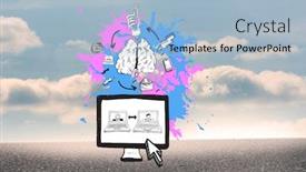  Presentation with blue video - Amazing PPT layouts having video-chat-concept-on-paint backdrop and a light blue colored foreground