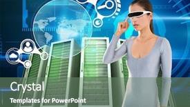  Presentation with fingerprinting - Amazing PPT layouts having video fingerprinting - digital composition of woman using backdrop and a gray colored foreground