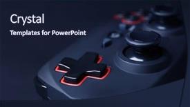  Presentation with controller - Audience pleasing presentation consisting of video game controller on dark backdrop and a wine colored foreground