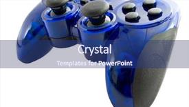  Presentation with video game - PPT theme featuring video game controller background and a ocean colored foreground