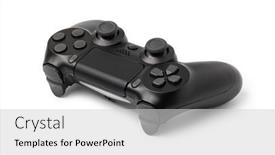  Presentation with video game - Slide deck enhanced with video-game-joysticks-isolated background and a light gray colored foreground