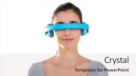  Presentation with video background - Presentation theme having video glasses against white background background and a lemonade colored foreground