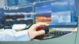  Presentation with video surveillance - Audience pleasing presentation design consisting of video monitoring surveillance security system backdrop and a teal colored foreground