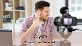  Presentation with review - Cool new slide set with video review of new wireless backdrop and a coral colored foreground