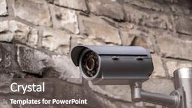  Presentation with cctv camera - Cool new slide set with video surveillance - security cctv camera fixed backdrop and a gray colored foreground