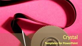  Presentation with large orchestra tape recorder - Beautiful theme featuring video tapte - mini dv tape and reel backdrop and a  colored foreground