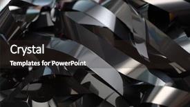  Presentation with magnet - PPT theme featuring video tapte - tangled heap of magnet tape background and a wine colored foreground