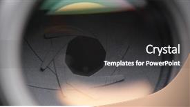  Presentation with lens - PPT layouts enhanced with video target - adjusting camera lens aperture background and a dark gray colored foreground