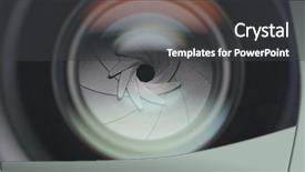  Presentation with target - Beautiful slide deck featuring video target - professional camera aperture backdrop and a dark gray colored foreground