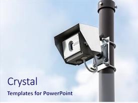 Video Technology Security Camera Cctv With Blue PPT template 56 ...