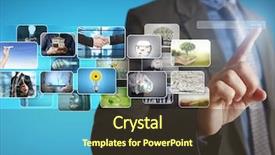  Presentation with photo album - PPT theme with businessmen and reaching images streaming digital photo album background and a tawny brown colored foreground