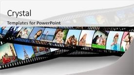  Presentation with film strip - Cool new presentation with slide video - film strip with colorful vibrant backdrop and a white colored foreground