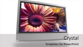  Presentation with black lcd or led tv - Presentation theme enhanced with video abstract electric - lcd tv background and a light gray colored foreground