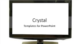  Presentation with television - Cool new PPT theme with lcd monitor - television backdrop and a white colored foreground