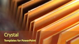  Presentation with copper - Presentation theme having videocard - passive computer cooling made background and a tawny brown colored foreground