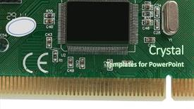  Presentation with video - Theme with videocard - video card close-up isolated background and a ocean colored foreground